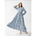 thumbnail image 2 of Printed Maxi Dress with Shirt Collar, 2 of 5