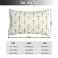 thumbnail image 2 of Goofa White And Gold Geometry Print Plush Throw Pillow Case, Soft Velvet with Hidden Zipper, Decorative Cushion Cover for Sofa, Bed, Car, and Home Décor-16"x24", 2 of 6