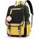 thumbnail image 1 of Girls Backpack Casual Rucksack Nylon Waterproof Kids Elementary School Middle School Student Schoolbag Kids Schoolbag, Black+Yellow, Travel, 1 of 1