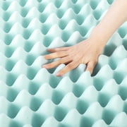 Best Price Mattress 4 Cooling Gel Egg Crate Memory Foam Mattress Topper, Queen