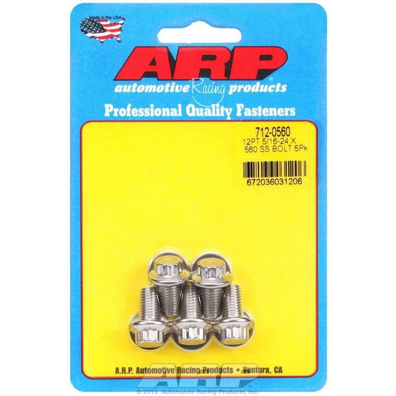 Arp S/S Bolt Kit - 12pt. (5) 5/16-24 x .560
