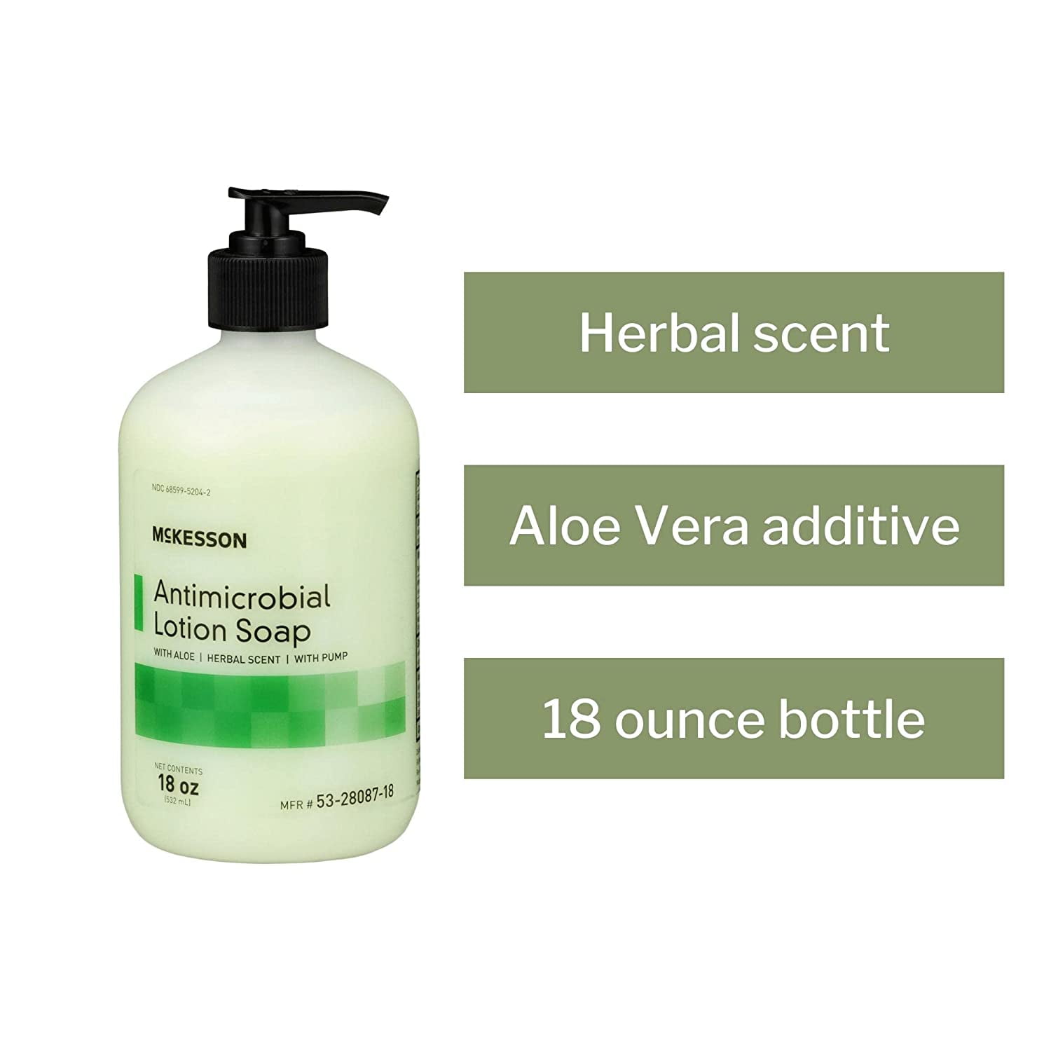 McKesson Antimicrobial Lotion Hand Soap, Herbal Scent, 18 oz. 6 Pack