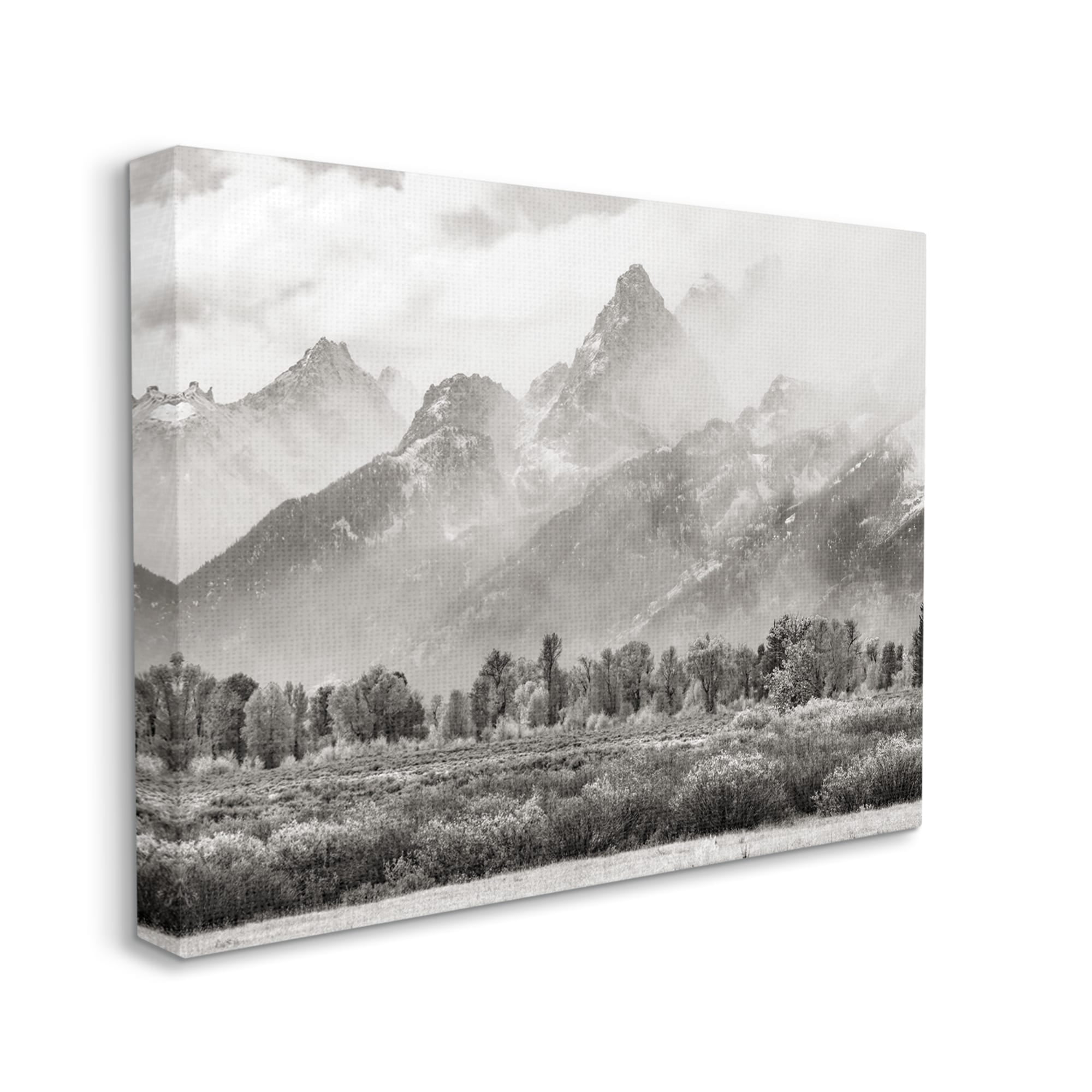 Stupell Industries Foggy Mountain Peaks Landscape Landscape Photography Gallery Wrapped Canvas Print Wall Art