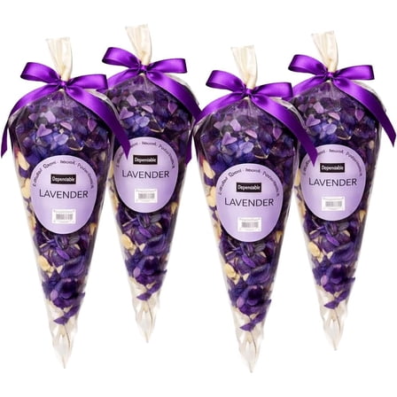 Lavender Potpourri 4-Pack Dried Botanicals Bowl & Vase Filler Home Fragrance