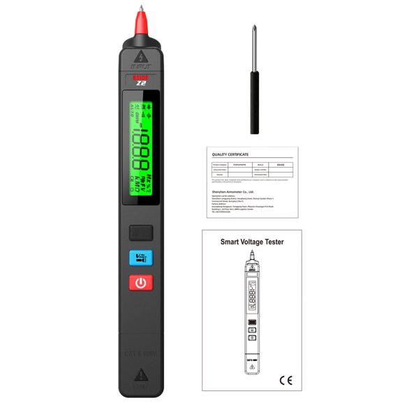 BSIDE Digital AC Voltage Tester Leakage Detector Electric Leakage Detect Pen 0-300V Non-contact Circuit Continuity Test Pen Live Wire Check with Backlight Display