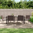 thumbnail image 1 of vidaXL 7 Piece Garden Dining Set with Cushions Poly Rattan and Steel, 1 of 5