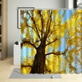 thumbnail image 5 of Autumn Birch Trees Forest Shower Curtain Deciduous Stream Scenery Bathroom Curtains Decorative Cloth Washable Fabric With, 5 of 8