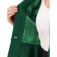 thumbnail image 5 of INSPIRE CHIC Work Short Blazer for Women's Back to School Teacher Outfit Lapel Collar Long Sleeve Ruffle Casual Office Jacket XL Dark Green, 5 of 6