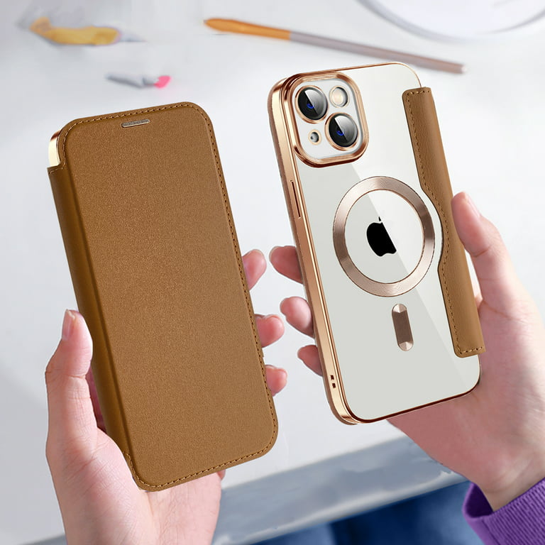 Feishell Flip Case for iPhone 13 with Camera Lens Protect Film