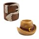 thumbnail image 3 of Maceta suculenta YONGSHENG con Sombrero de vaquero de resina con bandeja, 3 of 5