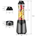 thumbnail image 6 of La Reveuse Smoothie Blender Personal Size 300 Watts with 2 Pieces 18 oz Travel Sports Bottles (Grey), 6 of 7