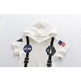 thumbnail image 5 of StylesILove Baby Toddler Boy Astronaut Cotton Onesie Hooded Romper Cosplay Party Halloween Jumpsuit Outfit (12 Months, White - Short Sleeve), 5 of 8