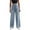 Blue#straight jeans women, variant on Pxkloy Women's Stretchy Denim Pants High Waisted Butt Lifting Flared Wide Leg Jeans Casual Loose Long Pockets Pants Blue,L