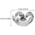 thumbnail image 2 of UPOUART 50Pcs Metal Flower Bead Caps for DIY Jewelry Making Silver Spacer Beads Accessories, 2 of 8