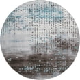 thumbnail image 2 of Addison Rugs Mayfield Premium Machine Washable Transitional Geometric Teal Round Rug, 8' x 8', 2 of 6