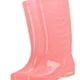 thumbnail image 3 of Botas de lluvia altas, antideslizantes, impermeables, de PVC, transparentes, con funda de algodón de felpa, para mujer adulta, color rosa 35, 3 of 5