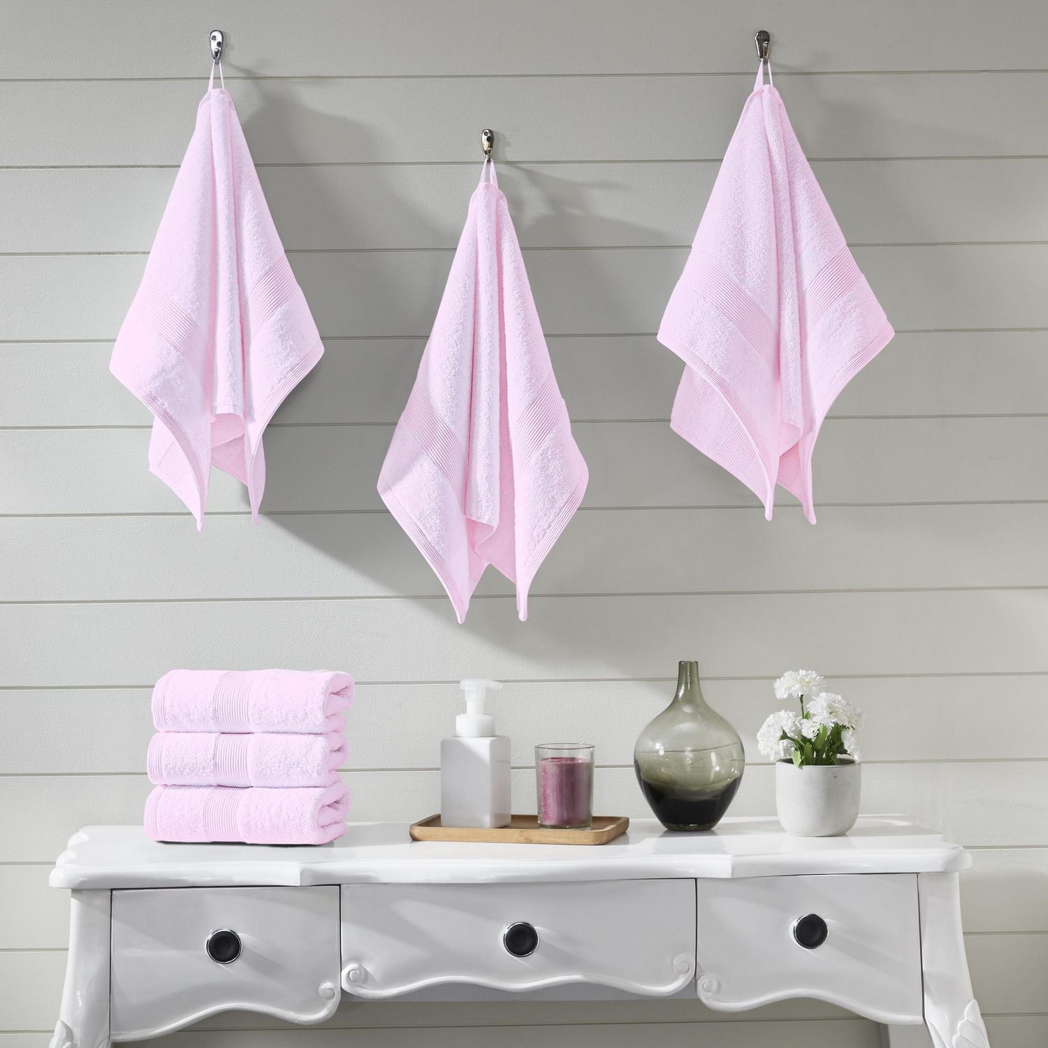 Fabstyles Super Soft and Absorbent Hand Towel, Luxury Hand Towels for Spa, Home, and Hotel, Quick Dry Hand Towels, Set of 6, 16 x 28 Inches