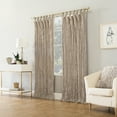 thumbnail image 4 of No. 918 Odelia Distressed Velvet Tab Top Curtain Panel, 50" x 84" in Pearl, 4 of 6
