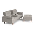 thumbnail image 4 of Sofá Cama Modular Reversible de Lino Gris Claro con Portavasos Makora Modelo Praia, 4 of 9