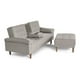 thumbnail image 4 of Sofá Cama Modular Reversible de Lino Gris Claro con Portavasos Makora Modelo Praia, 4 of 9