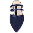 thumbnail image 2 of BLISSFUL STEP Women's Glitter Pointed Toe Flats Mules Deep Blue US 7.5, 2 of 6
