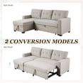 thumbnail image 6 of MOONMISS Sectional Sofa Bed with Storage and Soft Seat ,Reversible Pull Out Couch for Living Room,Beige, 6 of 6