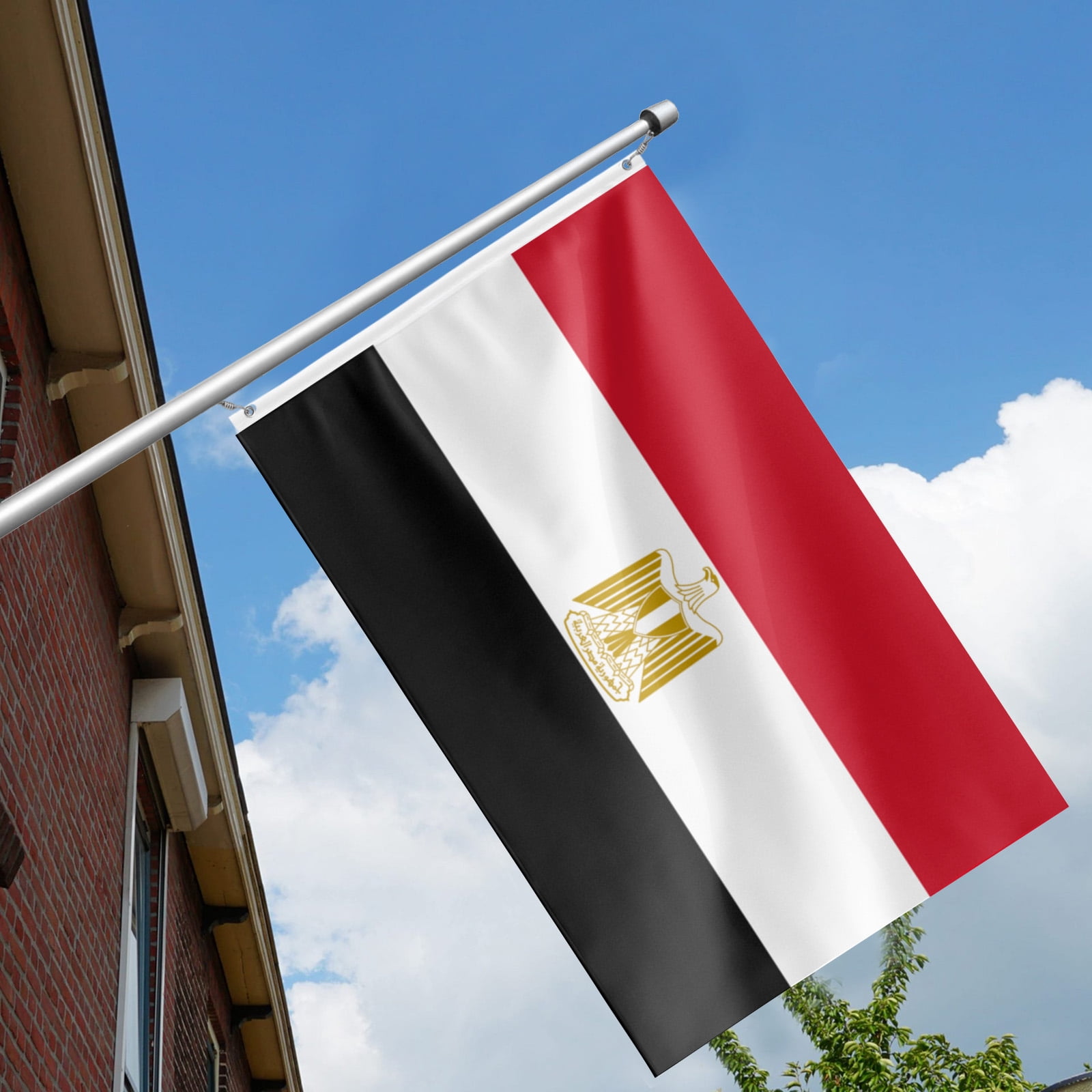 Livetty Egypt Double Sided 3 layers Flags 4x6 Ft Flags Banner for Yard Decoration Garden Display