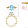 thumbnail image 5 of Angara Natural 2.2 Ct. Aquamarine Solitaire Ring in 14K Yellow Gold for Women (Ring Size: 11), 5 of 10