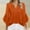A_ Orange, variant on Olyvenn Women's Ruffled 3/4 Sleeve Tops Dressy Casual Business Work Blouses Chiffon Office Shirts Summer V Neck Pleated Shirts Orange S