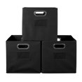 Niche Cubo Foldable Fabric Storage Bin, Set of 3 Black