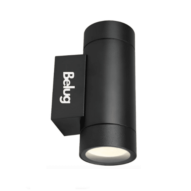 Lampara Arbotante Led 12w Para Pared Exterior Color Negro Luz Cálida 2700k Belug Negro