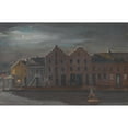 thumbnail image 2 of William P. Chappel 24x17 Gold Ornate Framed and Double Matted Museum Art Print Titled - The Lamp Lighter (1870s), 2 of 4