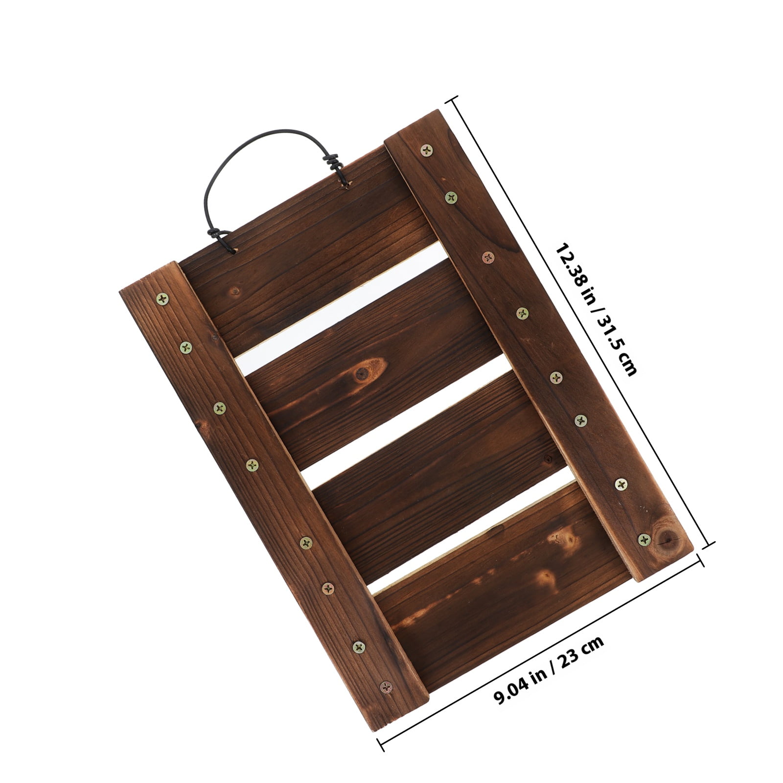 UPOUART Wall-Mounted Wooden Planter for Ferns, Space-Saving Indoor Outdoor Hanging Plant Holder, Balcony Garden Decor, 1 Set