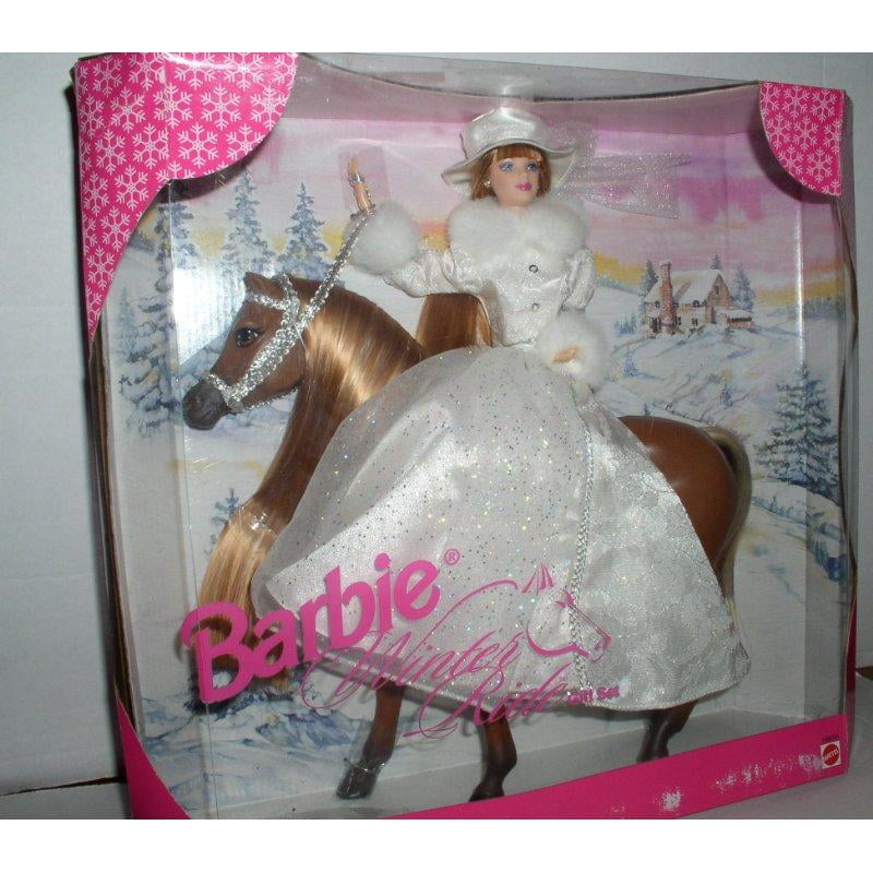 Barbie Doll on Horse Winter Ride Gift Set 1998 Mattel 19850 for sale online