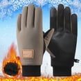 thumbnail image 4 of Tanhomme 2Pairs Winter Gloves Women Men Windproof, Cold Weather Warm Gloves with Fingers Men's Winter Windproof Warm Water-proof Sports Ski Gloves Touchscreen Men Women Thermal Ski Gloves for Sports, 4 of 5