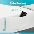 thumbnail image 4 of DREAMCARE - Bed Sheets Set - Twin Size Sheet with Side Pocket - 3pcs Set, 15 inches, White, 4 of 7