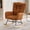Teddy Fleece | Brown, variant on Ataucjin Rocking Chair Nursery,Upholstered Padded Seat Rocking Chair with High Backrest,Reading Chair Modern Accent Recliner Modern Rocking Accent Chairs Ideal for Living Room,Bedroom,Cozy Reading