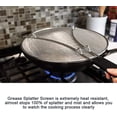 thumbnail image 4 of 13" Splatter Screen for Frying Pan, Stops Almost 100% of Hot Oil Splash, Stainless Steel Fine Mesh Splatter Guard for Cooking, Keeps Kitchen Clean & Prevents urns, 4 of 5