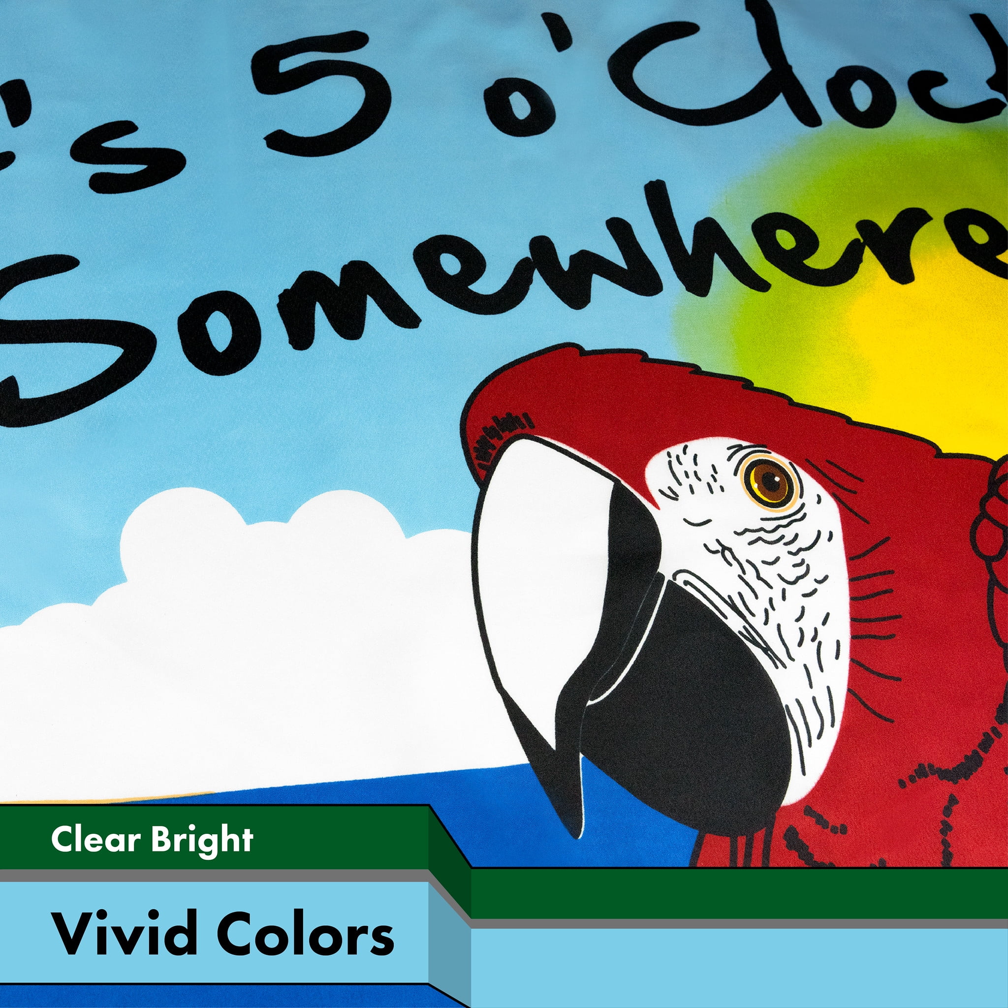 It's 5 O'Clock Somewhere Flag 3x5FT 2-Pack Printed 150D Polyester By G128