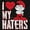 Black, variant on Funny Papa Smurf I Heart My Haters Long Sleeve TShirt Men Women Brisco Brands S