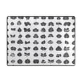 thumbnail image 3 of Minimalist Black Leaves Pattern 63''x48'' Plush Memory Foam Bath Mat, Soft, Absorbent, Non Slip, Durable, 3 of 7
