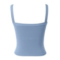 thumbnail image 6 of Women's Tank Tops with Built in Bras Ribbed Square Neck Sleeveless Vest Casual Fitness Workout Running Shirts, 6 of 7