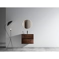 thumbnail image 2 of 24" Wall Mount Bathroom Vanity in Walnut Style / Handle-Free Design, Noise-Free Use, 2 of 5