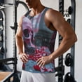 thumbnail image 5 of Hirioo Gothic Red Skull Cemetery for Men's Workout Tank Top Sleeveless Shirts Quick Dry for Men-4X-Large, 5 of 7