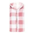 thumbnail image 6 of Fleece Vest Women Fuzzy Flannel Plaid Jackets Sleeveless Warm Winter Casual Hooded Cardigan Fall Fashion 2025 Trendy Outerwear Coats Streetwear, 6 of 8