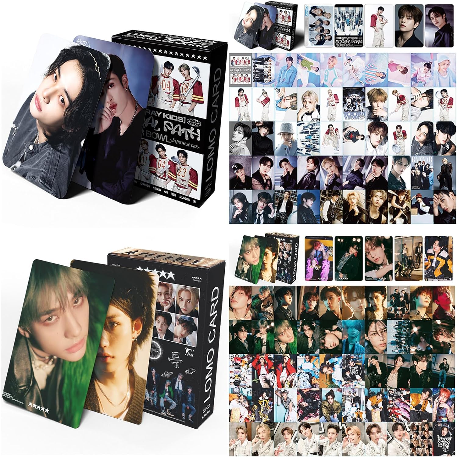 Stray Kids 5 Star Album Merch Gift Box Set including 110 PCS Photocards, 16pcs Transparent Cards, 180pcs Laptop Stickers, 2pcs Keychain, 2pcs Lanyards and 2pcs Tape Rolls, Gift for SKZ Fans