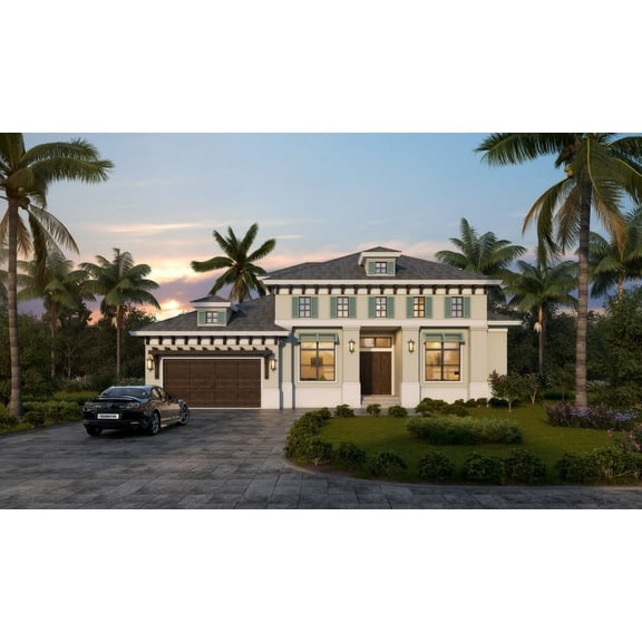 013-3317: CMU European 4 Bed, 4 Bath Luxury Home Plan, 3317 Sq Ft: Full Blueprints with License to Build by Home Plan Marketplace - Lesuto