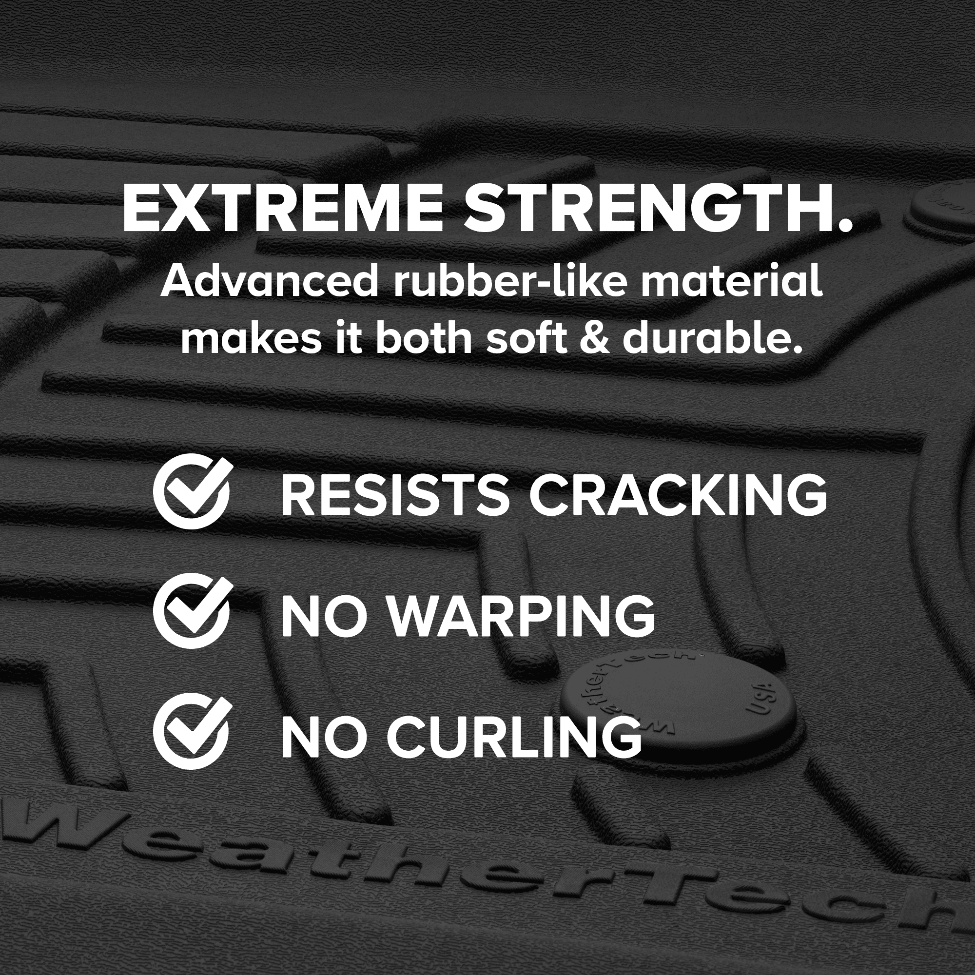 WeatherTech FloorLiner HP Custom Fit Floor Mats compatible with 2021-2022 Nissan Rogue - 2nd Row, Black