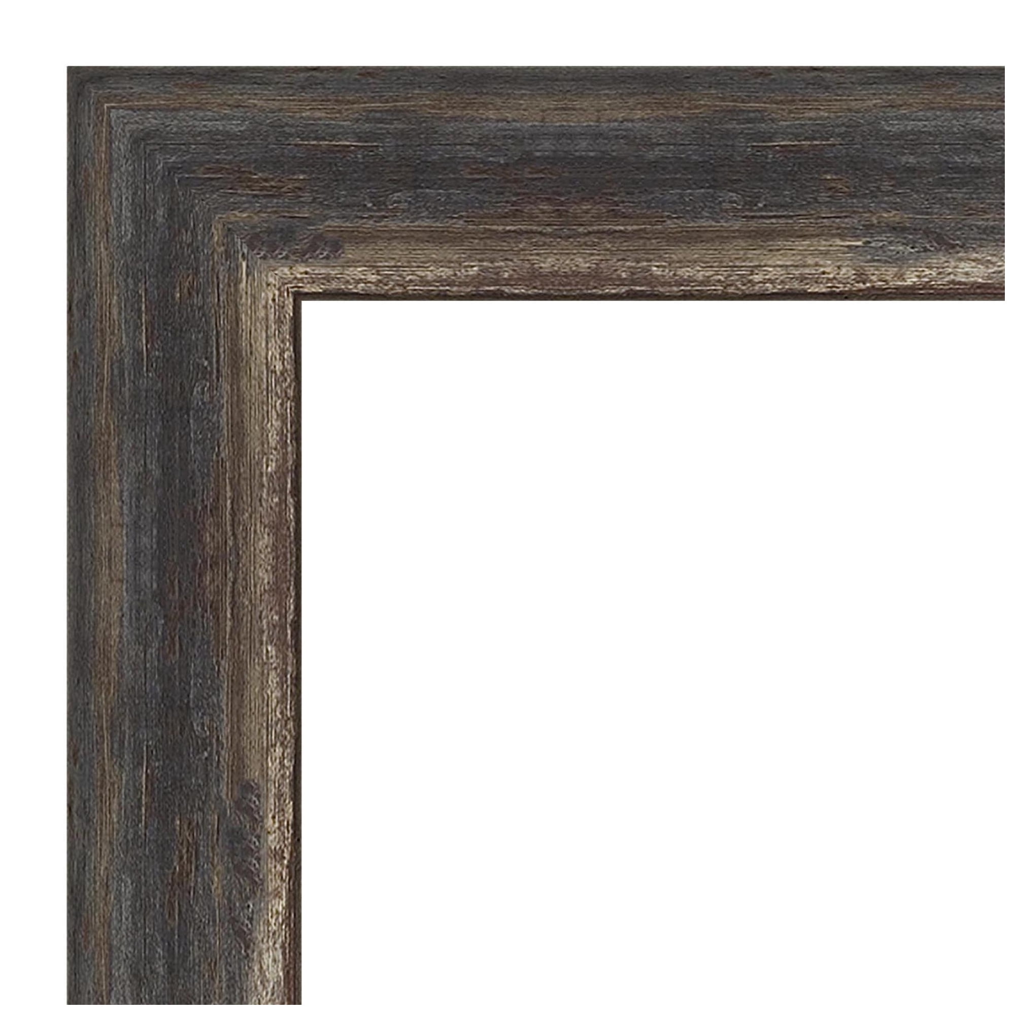 Amanti Art Natural Cork Board Framed Bark Rustic Char Narrow Bulletin Board 39 in. x 27 in.