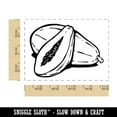 thumbnail image 2 of Papaya Tropical Fruit Rectangle Rubber Stamp Stamping Scrapbooking Crafting - Large 2.5in, 2 of 7